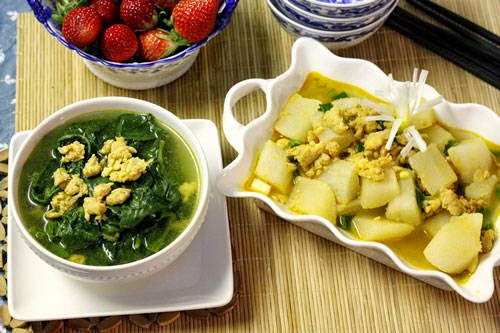 Asian Spinach Soup with Shrimps Recipe
