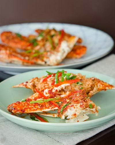Fried Crabs with Chili Sauce