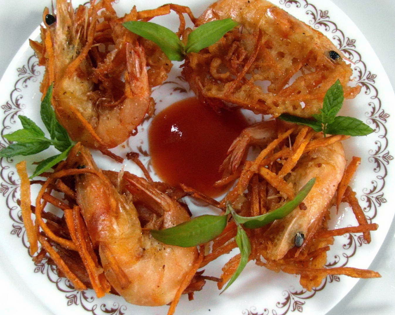 Vietnamese Food - Bánh Tôm Khoai Lang Chiên
