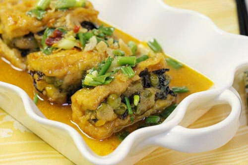 Fried Tofu with Sweet and Sour Filling