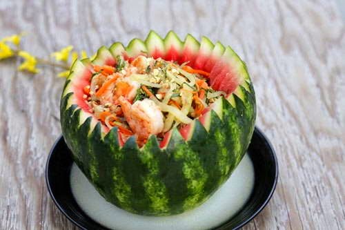 Salad Watermelon with Shrimps