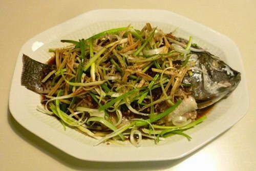 Steamed Tilapia with Spring Onion and Ginger